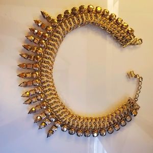BCBGMAXAZRIA gold statement necklace